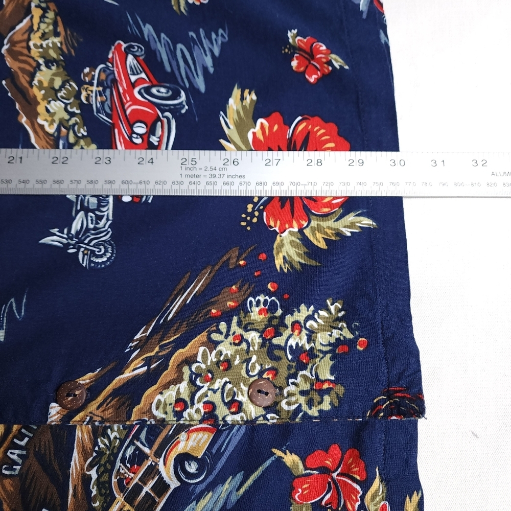 Vintage IN-N-OUT Burger Mens XL Hawaiian Button Up Short Sleeve Shirt Americana - Picture 8 of 8